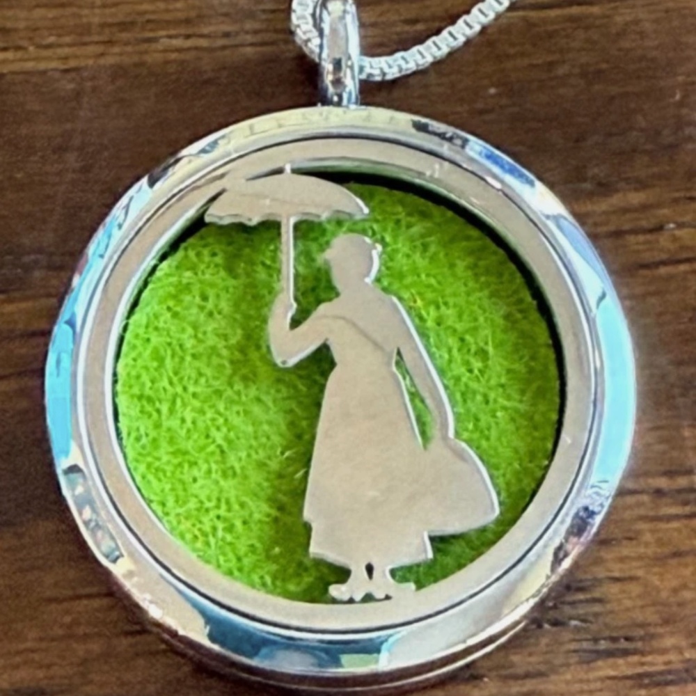 Disney Mary Poppins Jewelry Locket, Pendant, LARGE 30mm Size, Charm, Customizabl